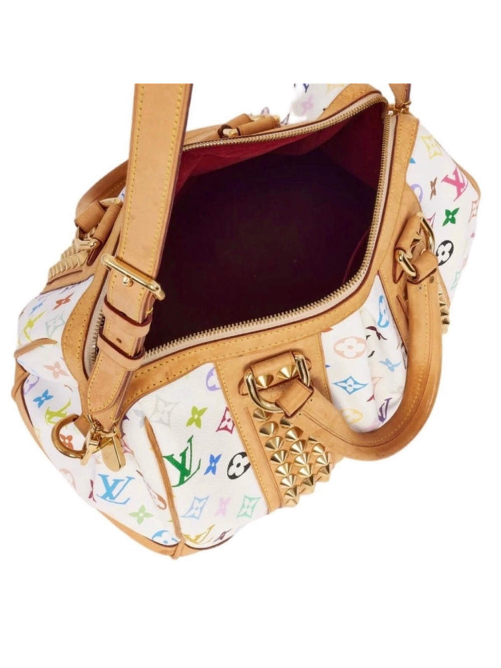 LOUIS VUITTON Monogram MultiColor Courtney MM Murakami White - Picture 4 of 17